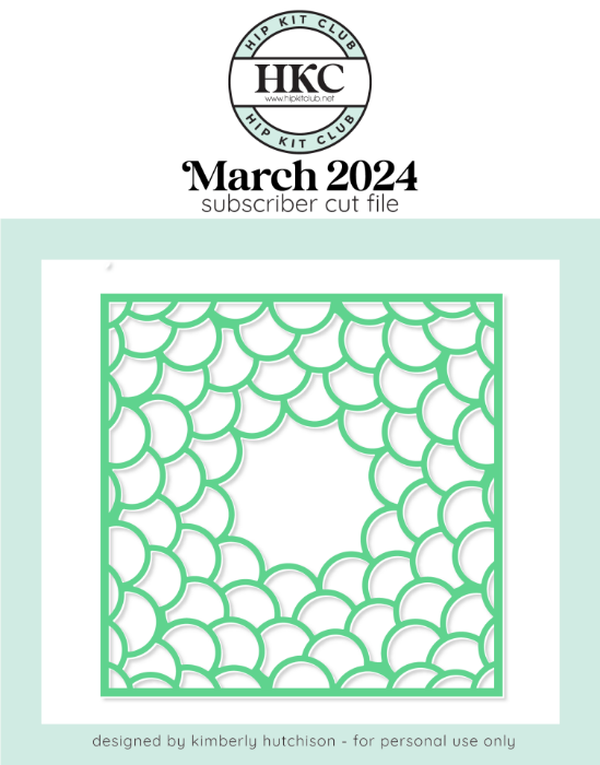 Picture of March 2024 Scallop Background Cut File