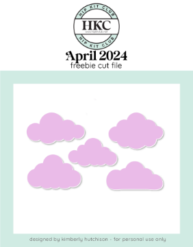 April 2024 Isolated Clouds Cut File (Free when registered)