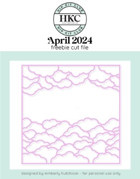 April 2024 Cloud Background Cut File (Free when registered)