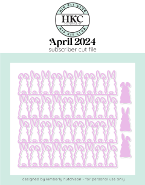 April 2024 Bunny Background Cut File