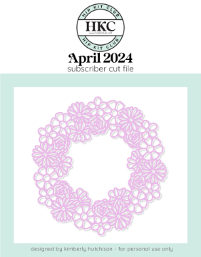 April 2024 Floral Wreath Cut File