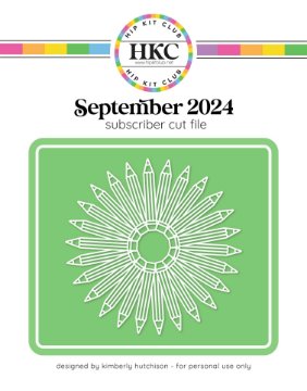 September 2024 Pencil Wreath Cut File