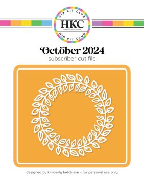 October 2024 Leafy Wreath Cut File