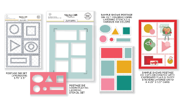 Postage Collage Metal Die & Co