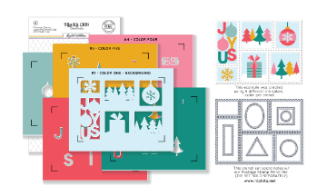 Joyous Postage Layering Stenci