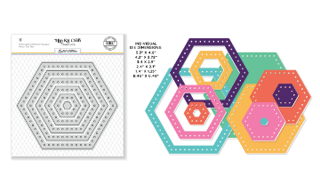 Stitchable Nested Hexagon Die 