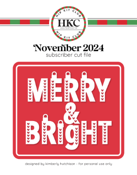 November 2024 Merry and Bright Ornaments Cut File
