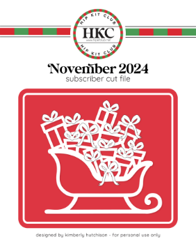 November 2024 Santa Sleigh and Gifts Cut File