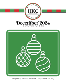 December 2024 Ornaments Cut File