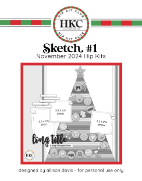 1 - Rock Around the Scrapbook Tree: A Festive Sketch by Allison Davis!