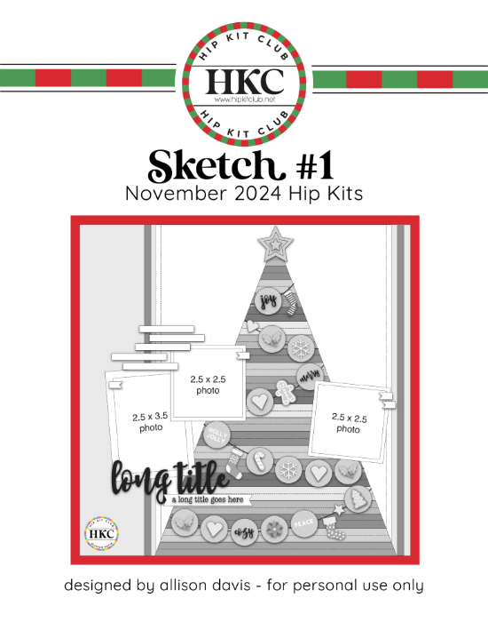 Picture of SKETCH 1 - Rock Around the Scrapbook Tree: A Festive Sketch by Allison Davis! (Free when registered) 