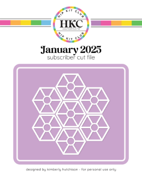 January 2025 Hexagon Frame Cut File