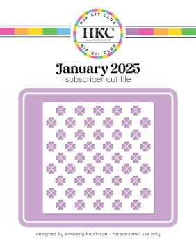 January 2025 Heart Flower Background Cut File