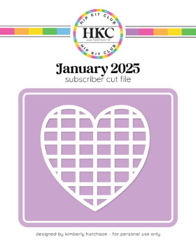 January 2025 Plaid Heart Cut File