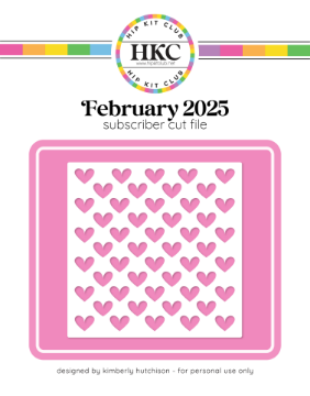 February 2025 Heart Background Cut File