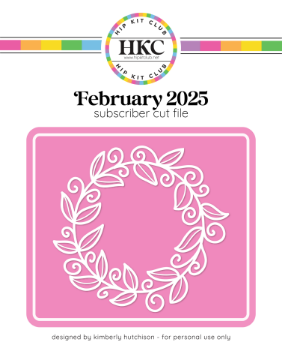 February 2025 Leafy Wreath Cut File