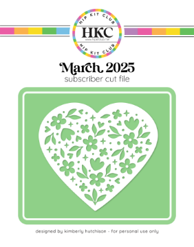 March 2025 Floral Heart Cut File