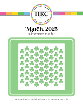 March 2025 Shamrock Background Cut File