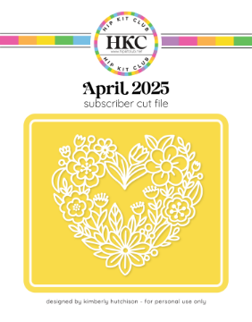 April 2025 Floral Heart Cut File