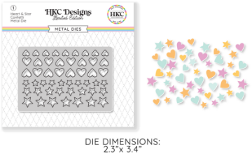 Heart & Star Confetti Metal 