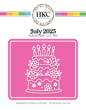 July 2025 Birthday Cake and Candles Cut FIle