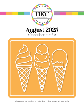 August 2025 Ice Cream Cones Cut FIle