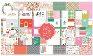 November 2025 6x8 Pocket Life Cards and Ephemera Shapes