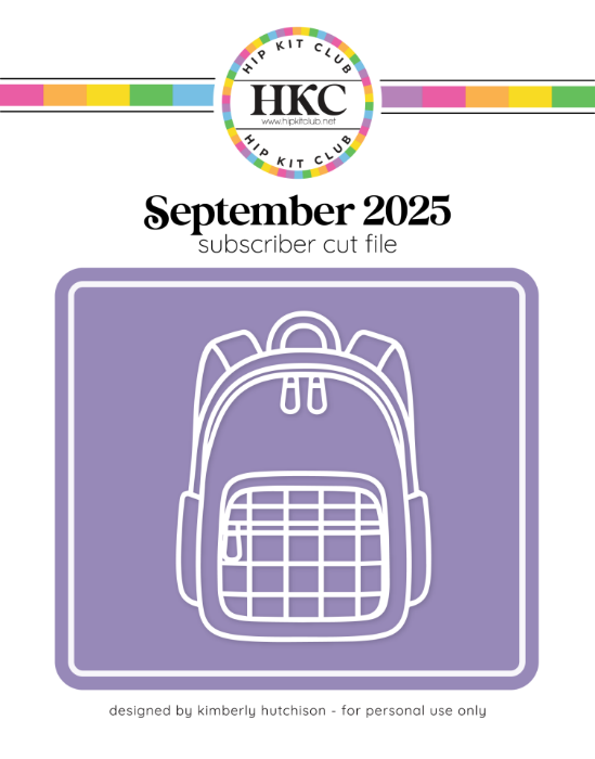 Picture of September 2025 Backpack Cut FIle