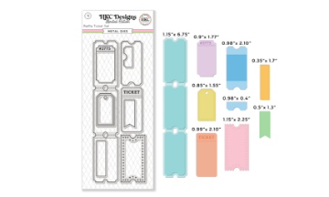 Raffle Tickets Metal Die Set