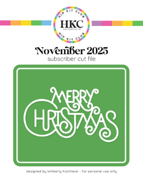 November 2025 Merry Christmas Cut File