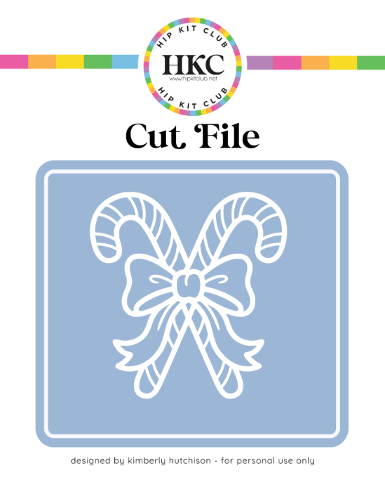 December 2025 Candy Cane Bow Cut File - Cover Preview