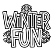 December 2025 Winter Fun Bold Block Cut File - PNG Format