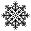 December 2025 Ornate Floral Snowflake Cut File - PNG Format