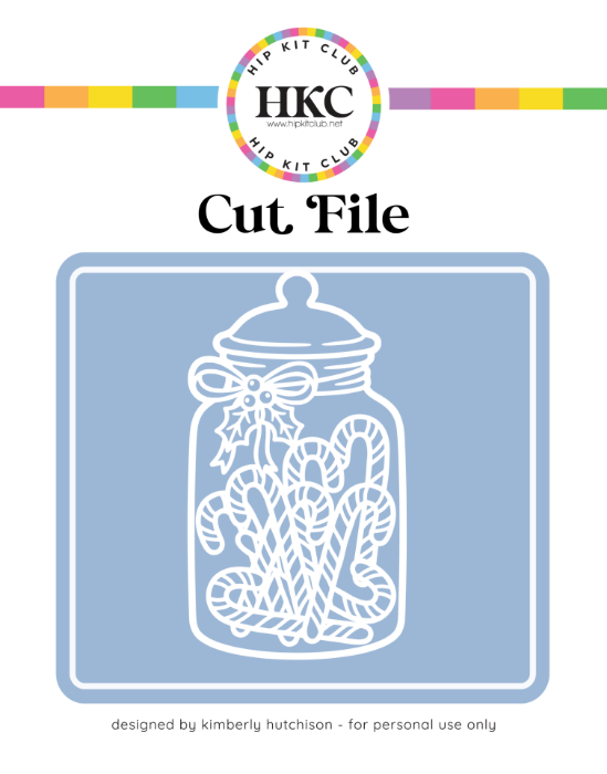 December 2025 Vintage Candy Jar with Candy Canes and Holly Cut File - Cover Preview