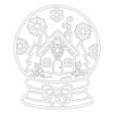 December 2025 Gingerbread Snow Globe with Wreath Cut File - JPG Format