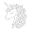 January 2026 Unicorn with Floral Mane Cut File - JPG Format