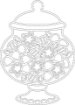 February 2026 Vintage Candy Jar with Mixed Treats Cut File - JPG Format