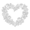 February 2026 Floral Heart Wreath Cut File - JPG Format