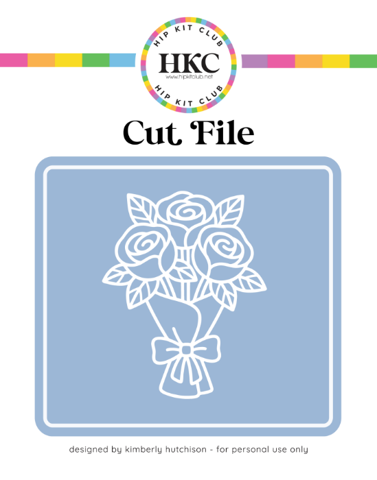 February 2026 Rose Bouquet Outline Cut File - Cover Preview