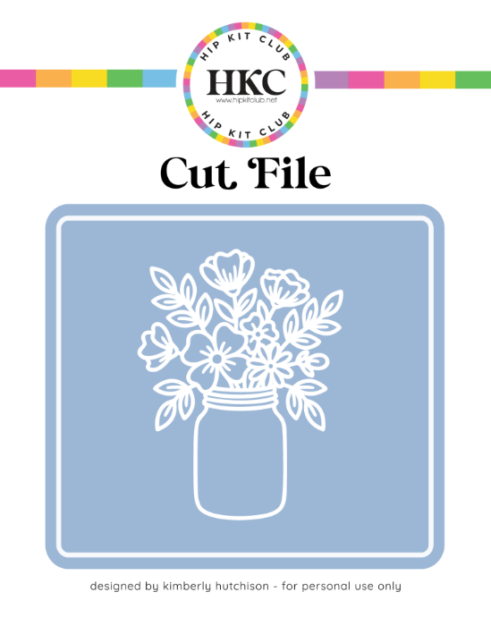February 2026 Mason Jar Flower Bouquet Cut File - Cover Preview