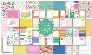 May 2026 6x8 Pocket Life Cards and Ephemera Shapes