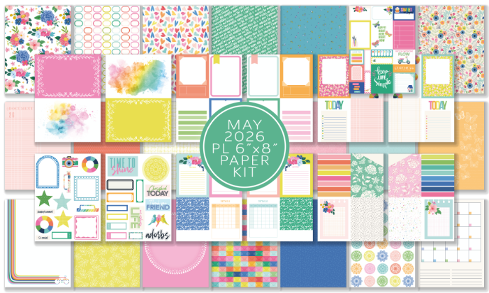 May 2026 6x8 Pocket Life Cards and Ephemera Shapes