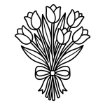 April 2026 Tulip Bouquet Cut File - JPG Format
