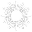 April 2026 Stylized Sun Burst Cut File - JPG Format